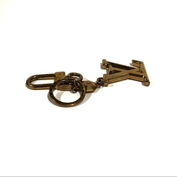 Auth Louis Vuitton Facettes M65216 Logo Gold Bag Key Charm Keychain Key Holder - Picture 5 of 11